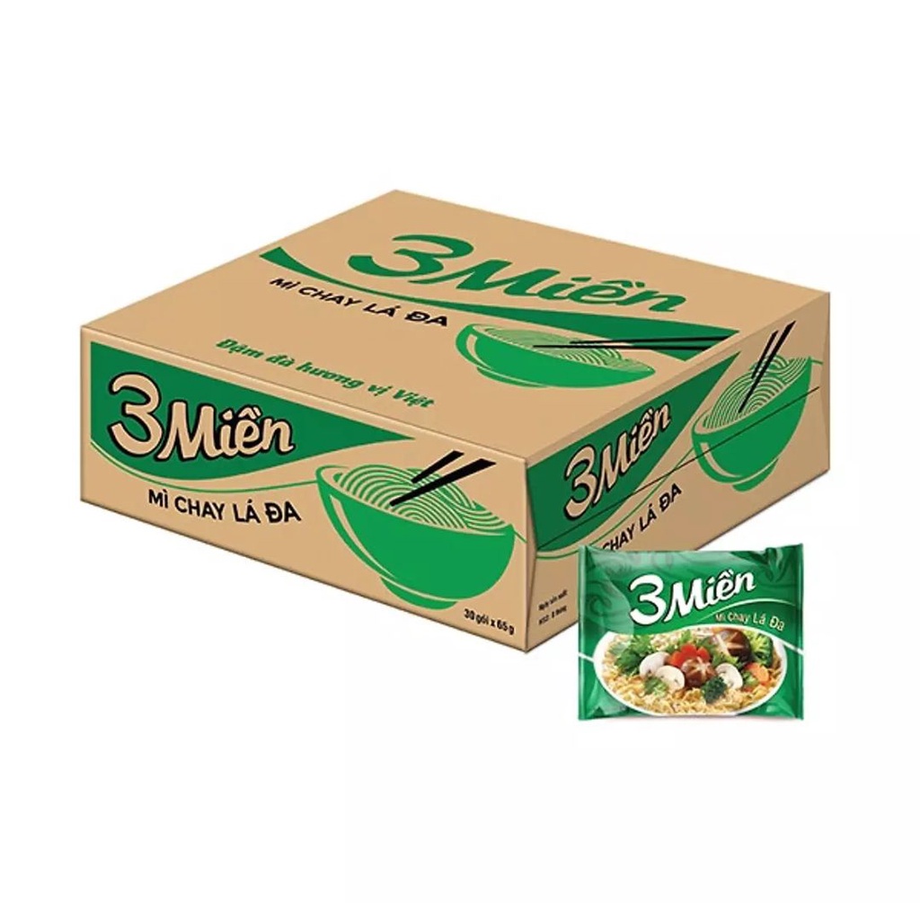 Mì 3 Miền Chay Lá Đa - combo 5 gói 65g | BigBuy360 - bigbuy360.vn