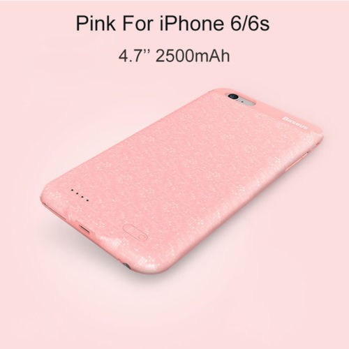 Ốp lưng kiêm sạc dự phòng cho iPhone 6/6s 7/8 2500 mah,5000 Mah vân lấp lánh hãng Baseus