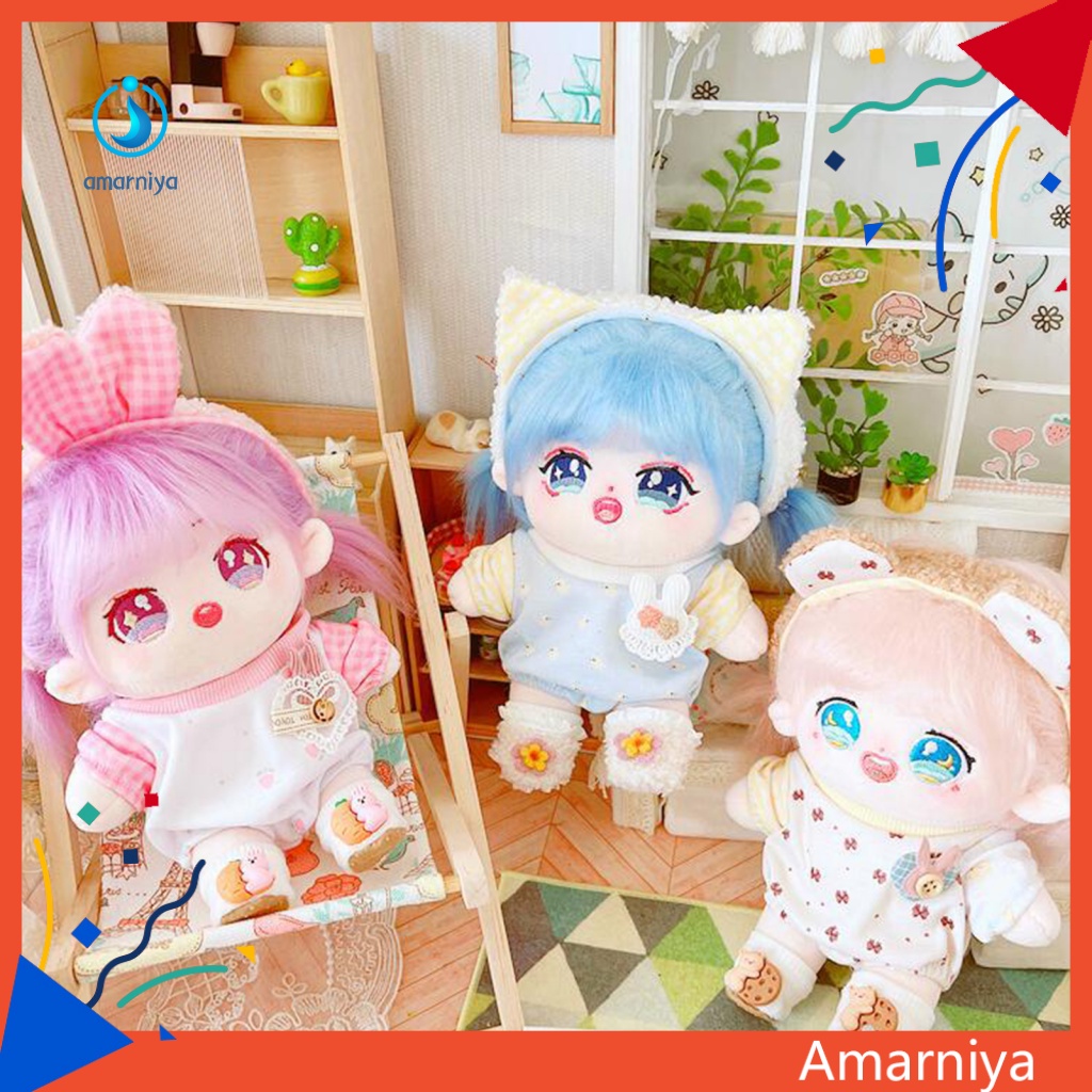 Amar Bộ Áo Liền Quần Búp Bê Mèo Xanh Dương Cà Rốt Búp Bê Thoải Mái Đáng Yêu Cho Gia Đình