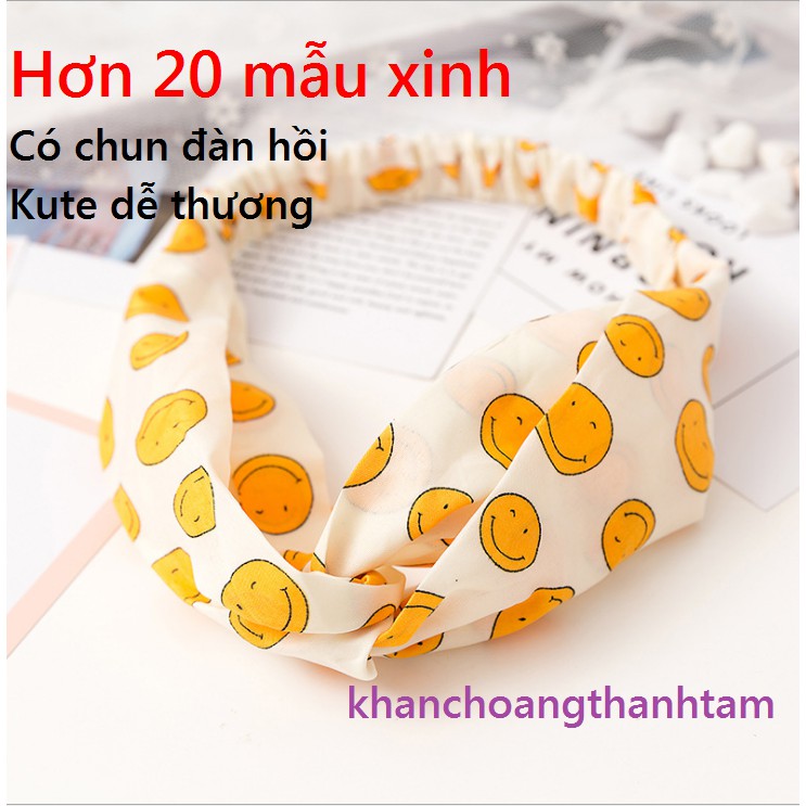 Băng Đô Cài Tóc- Băng Đô Rửa Mặt Thắt Nút Có Chun thể thao Co Dãn Dễ Thương Cá Tính