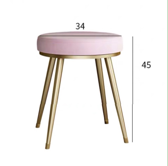 Ghế cho bàn trang điểm chân mạ vàng - PB258 | BigBuy360 - bigbuy360.vn
