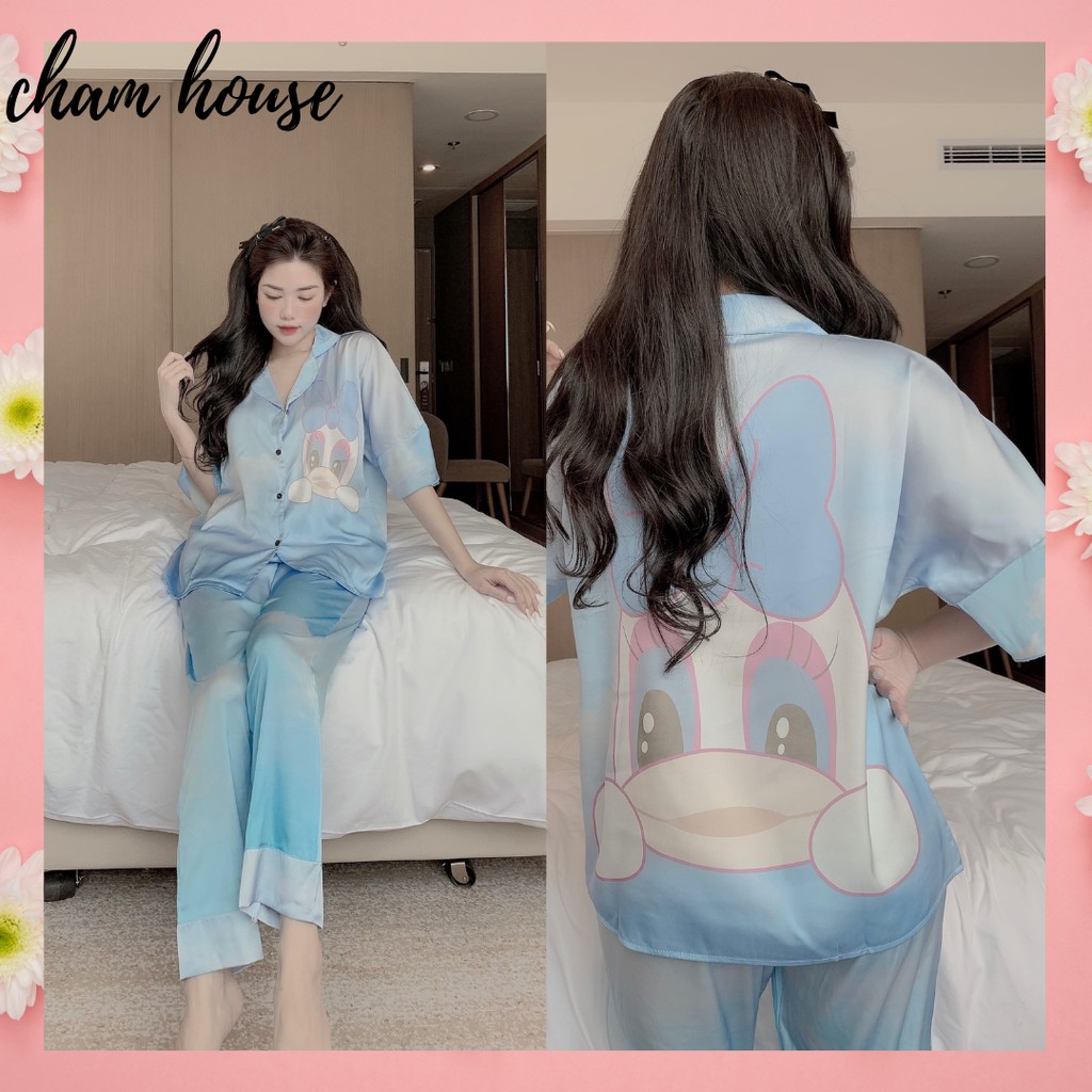 PIJAMA satin lụa, đồ bộ nữ tay ngắn quần dài cao cấp, xinh xắn Piti Shop | BigBuy360 - bigbuy360.vn