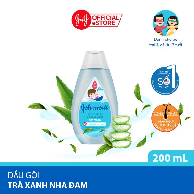 Dầu gội Johnson's Active Kids Clean&amp;Fresh 200ml