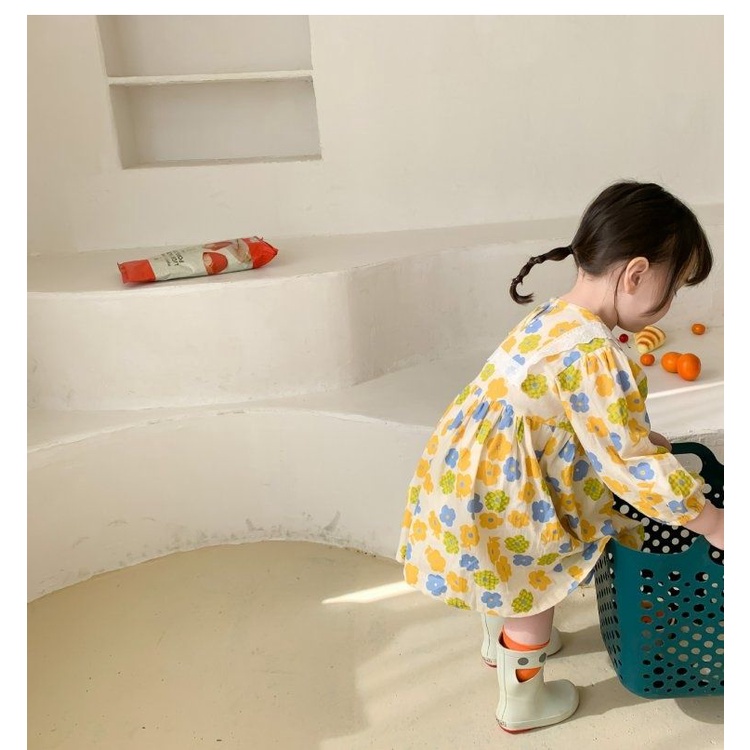 Đầm Hoa Phong Cách Nhật Bản Dễ Thương Cho Bé Gái