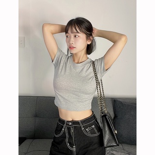 Áo croptop body tay ngắn kiểu dáng basic đơn giản CC005