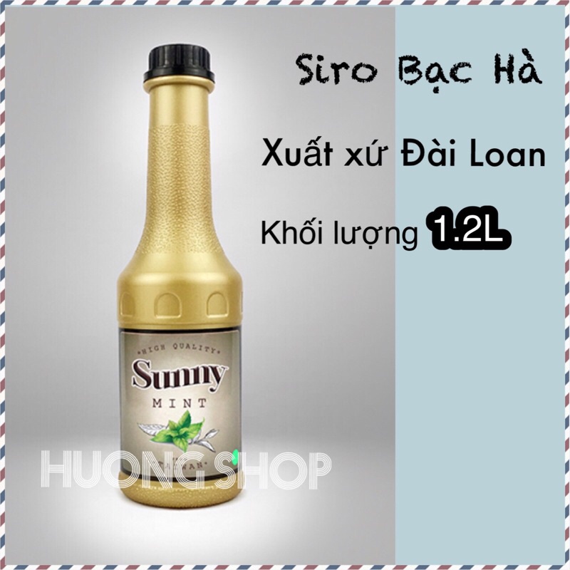 Syrup bạc hà Sunny nhập khẩu đậm đặc chai 1.2L