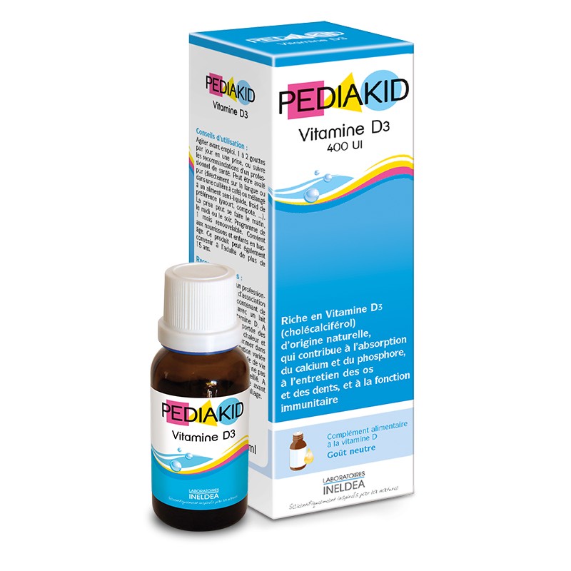 Pediakid Vitamin D3 Hỗ Trợ Tăng Cường Hấp Thụ Canxi Giúp Xương Chắc Khỏe Tăng Chiều Cao