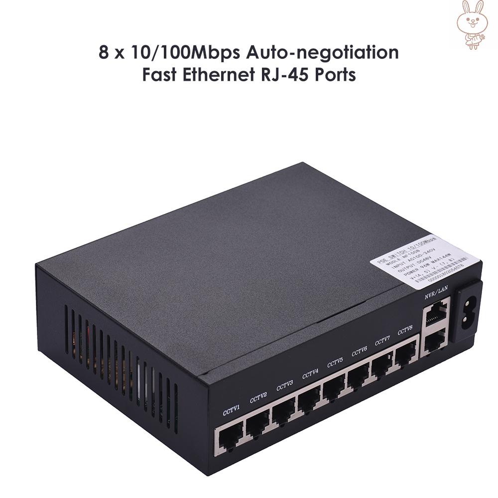 Bộ Chuyển Đổi Nguồn Ethernet Vn Nf1008 Poe 8 1.6gbps Ieee 802.3at 10 / 100mbps