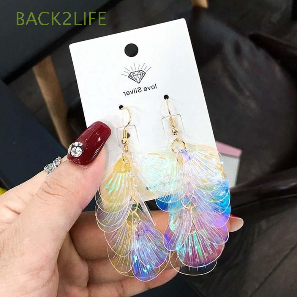 Khuyên Tai Nữ Hình Đuôi Cá Phối Tua Rua Nhiều Màu Thời Trang Hàn Quốc 2life