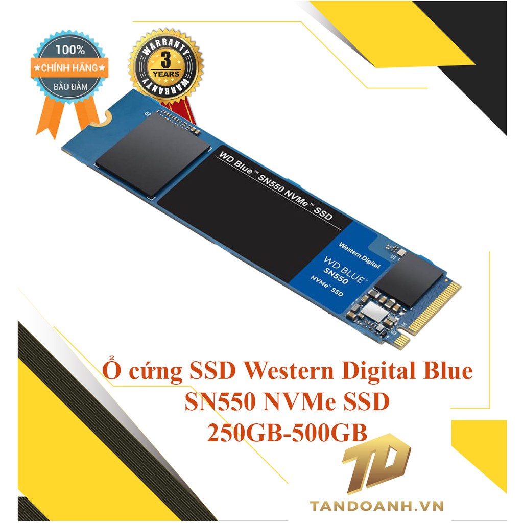 Ổ cứng SSD Western Digital Blue M.2 SN550 NVMe SSD 250GB - 500GB | WebRaoVat - webraovat.net.vn