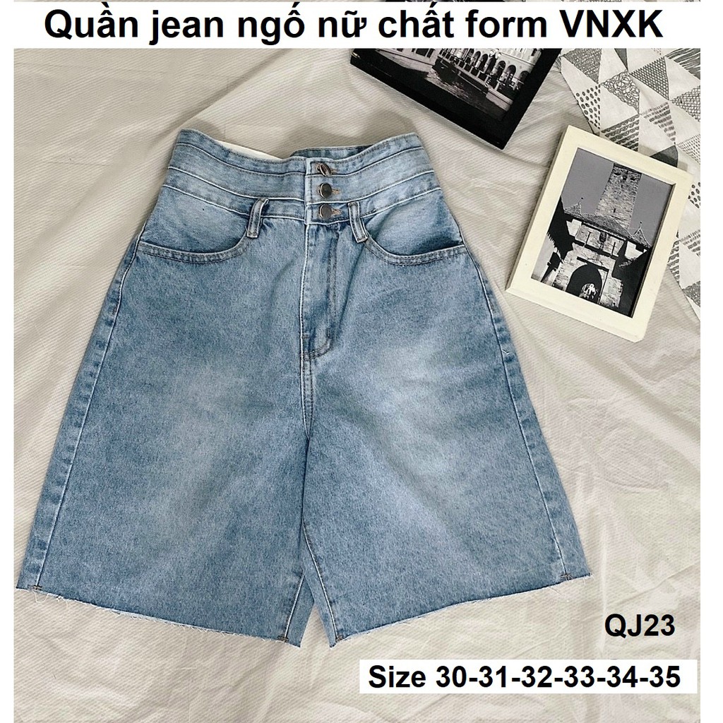 Quần jean ngố nữ bigsize chất form VNXK QJ23