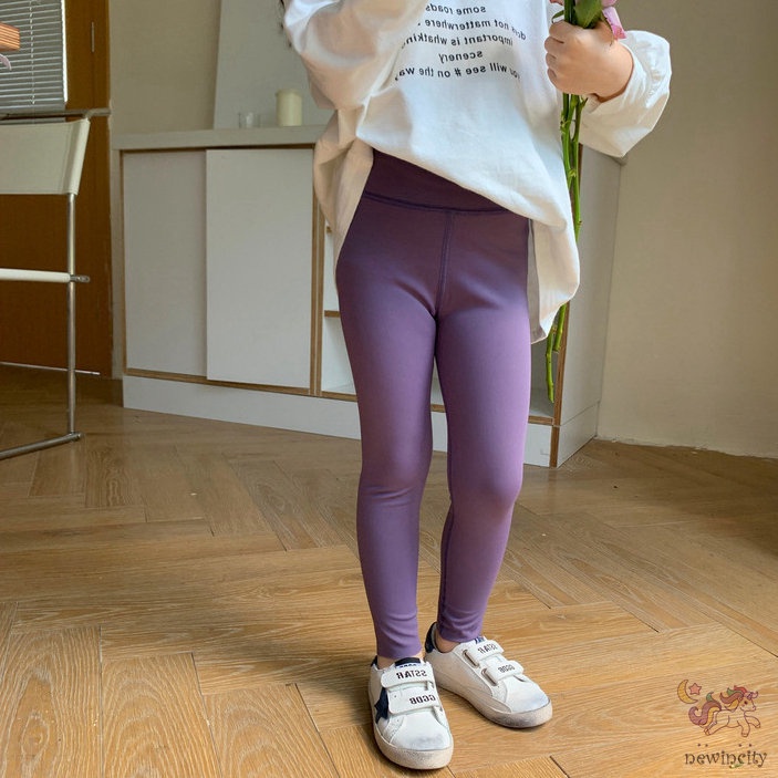 Quần Legging Tập Yoga Chất Liệu Thân Thiện Với Da Phong Cách Hàn Quốc Cho Bé Gái