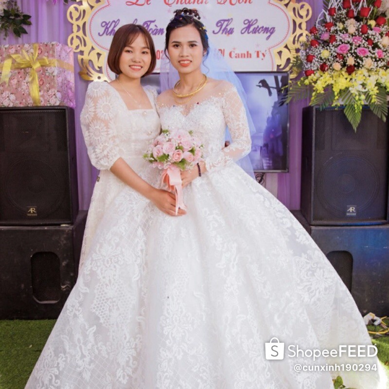 Váy thiết kế,DVC váy xòe phối ren trắng hoa nổi cao cấp có ảnh thật chuẩn fom dáng ảnh video đôc quyền shop | BigBuy360 - bigbuy360.vn