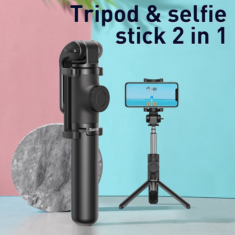 Gậy selfie bluetooth Baseus mini cho điện thoại di động iPhone 11 Xs Xr 8X8 Xiaomi Huawei Samsung | BigBuy360 - bigbuy360.vn