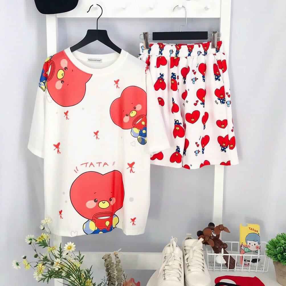 Set áo 3D Tata BT21 BTS + quần unisex - Hàng nhập khẩu