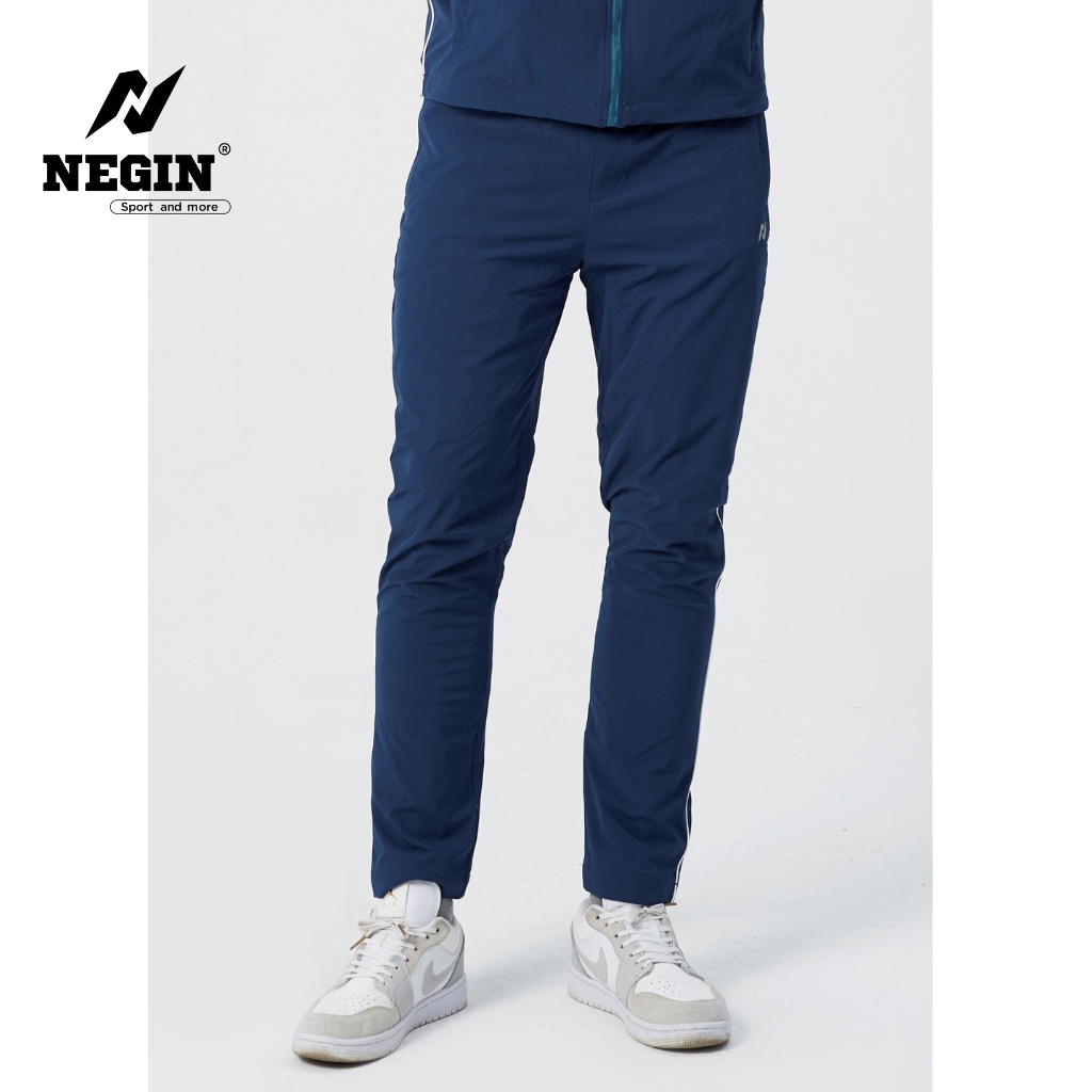 Quần Thể Thao Nam Chất Gió NEGIN Chun Chắc Chắn, Đường Phối Viền Chạy Dọc Năng Động, Nhiều Màu Bền Đẹp QG515M