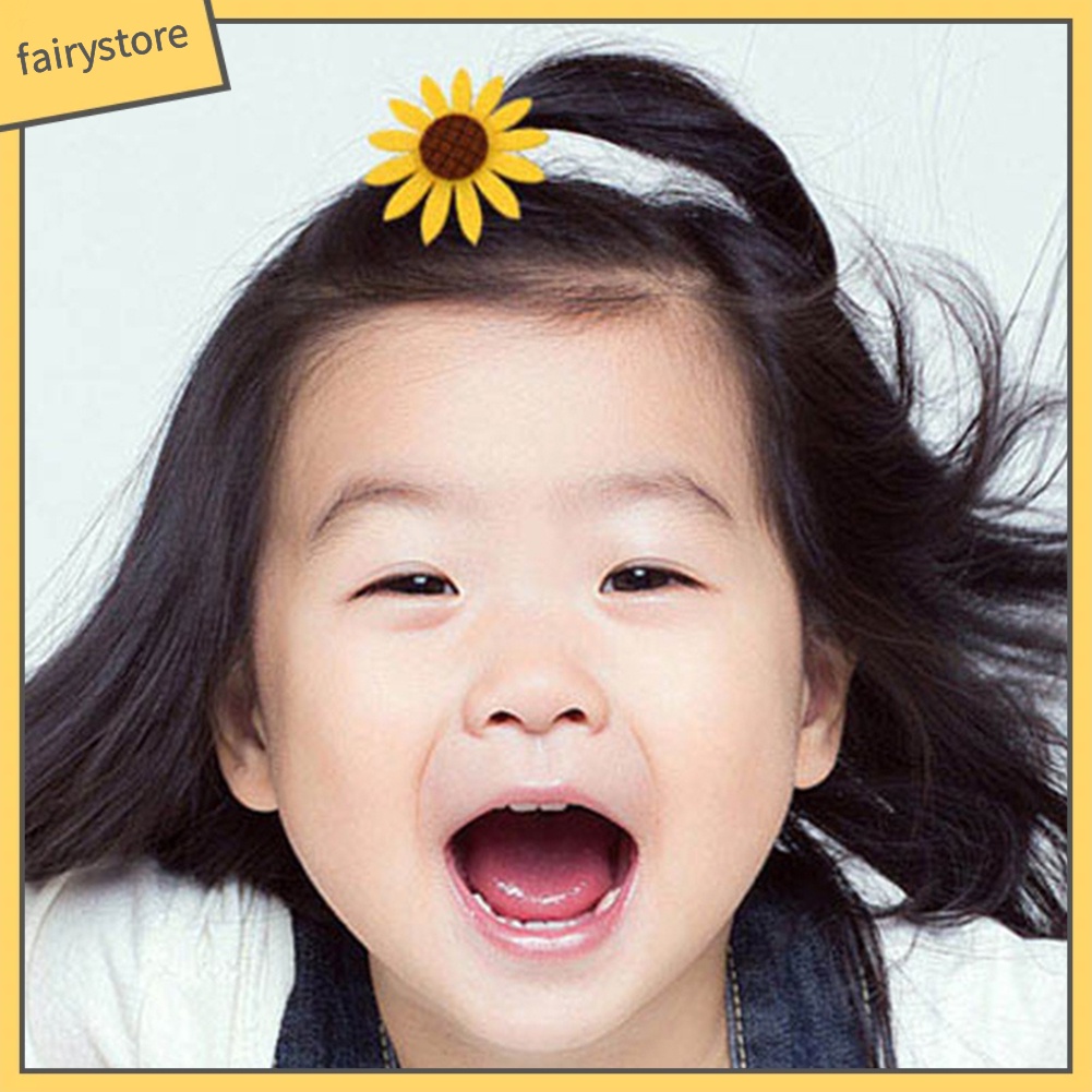 Set 5 dây cột tóc hình hoa hướng dương xinh xắn cho nữ