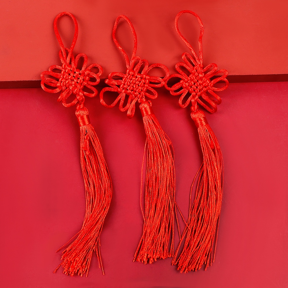 Dây nút thắt bện tay 23cm dùng treo trang trí năm mới phong cách Trung Hoa