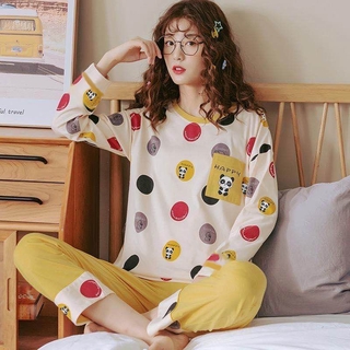 [Spot seconds hair] Women's autumn and winter fashion cartoon design long-sleeved pajamas