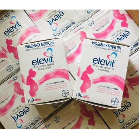 Elevit Úc - Vitamin Tổng Hợp cho bà Bầu 100 viên - Date 2023