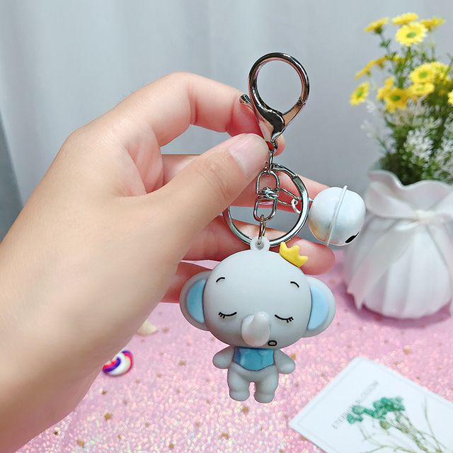 Móc khóa voi con kèm chuông