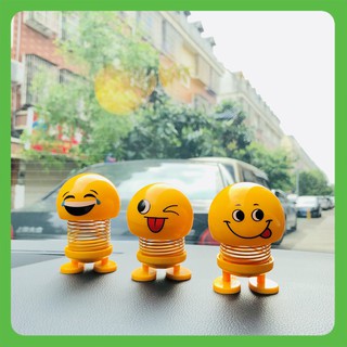 [ GIÁ SỈ ] Combo 6 Thú Nhún Emoji con lắc lò xo màu vàng siêu Cute