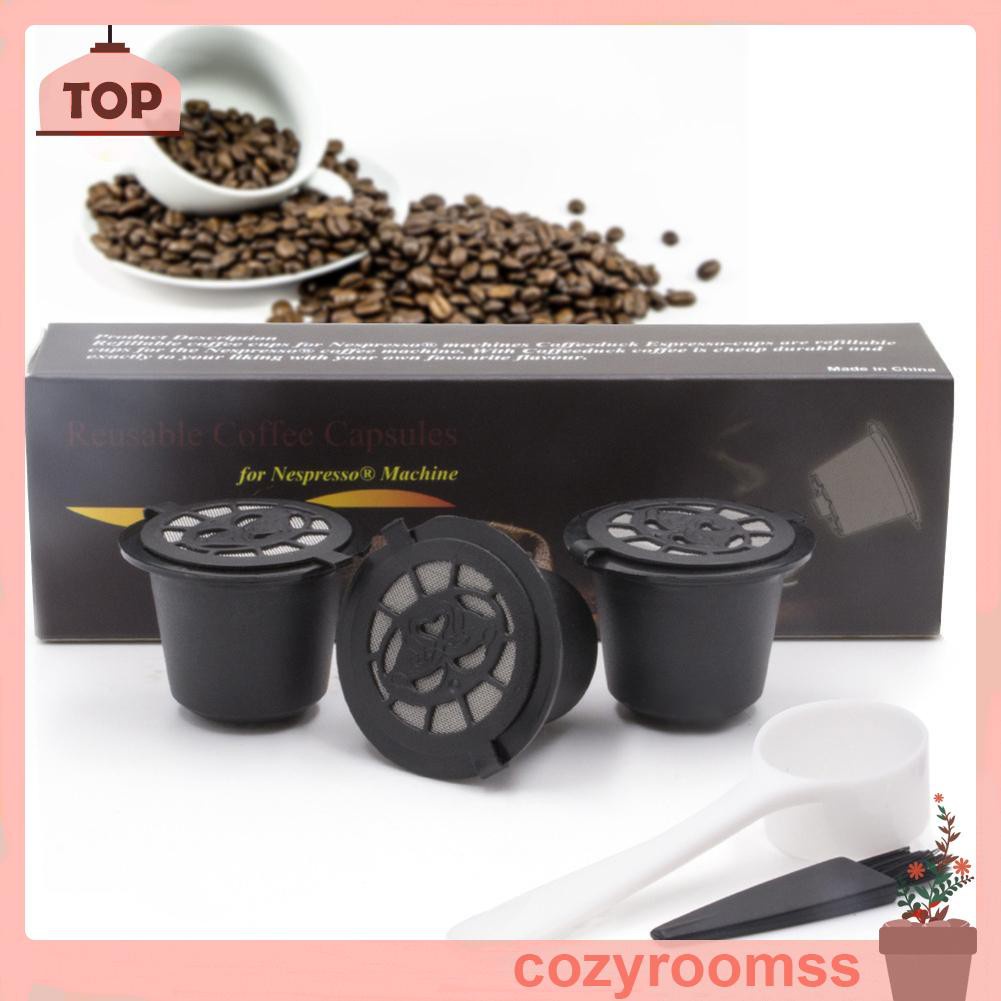 Bộ 3 Cốc Lọc Cà Phê Có Thể Tái Sử Dụng Cho Máy Pha Nespresso