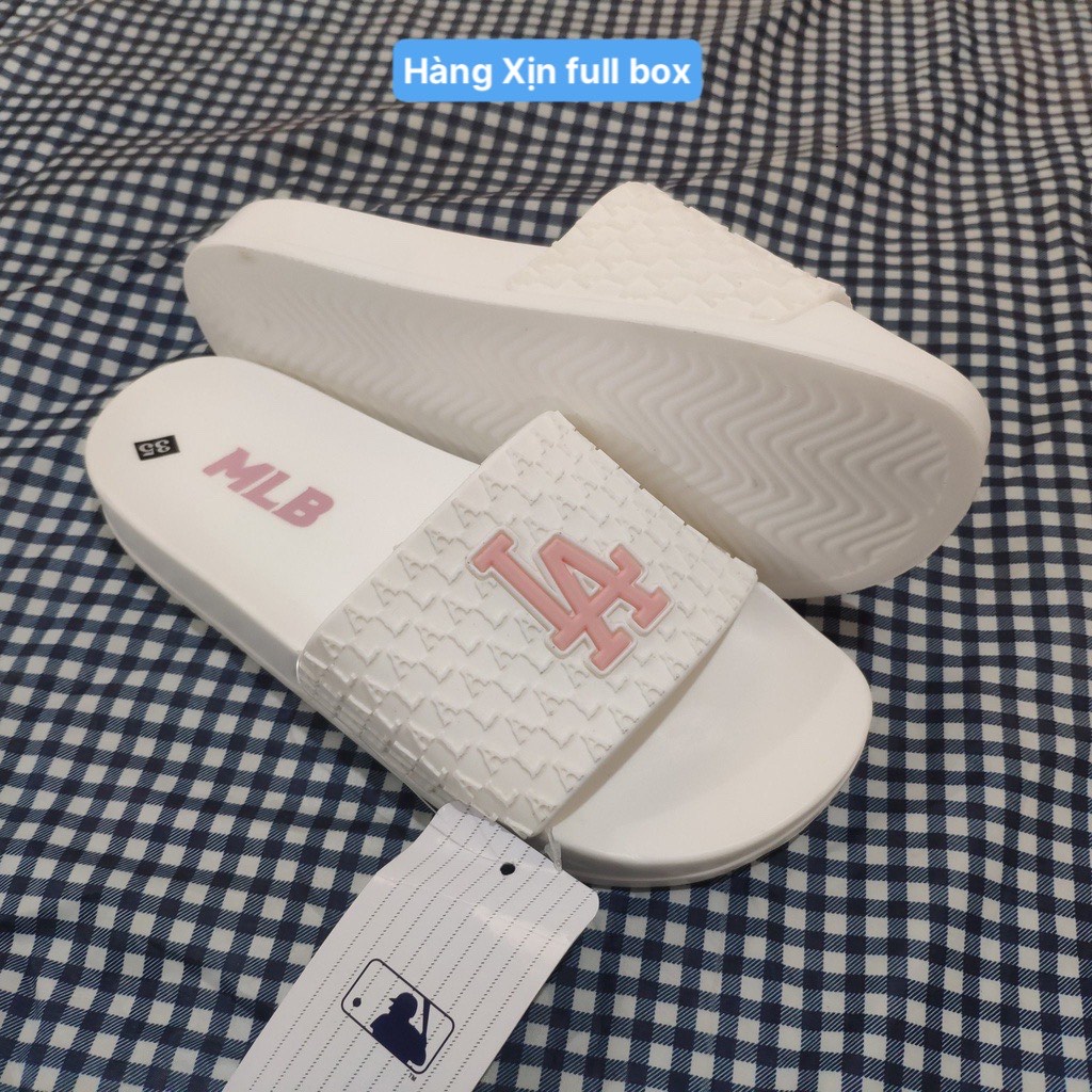 Dép MLB LA  nam nữ cao cấp, dép quai ngang nam nữ siêu nhẹ, đế cao cực êm 35_40