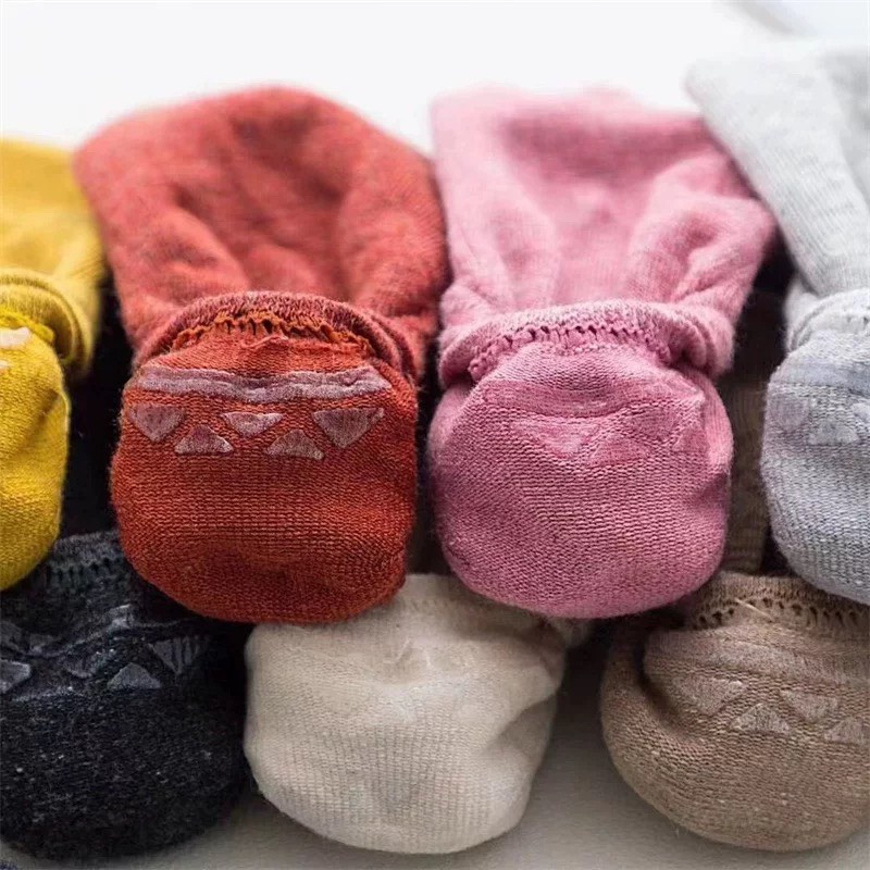 Tất vớ nữ cổ ngắn trơn nhiều màu cotton dày đẹp Hàn Quốc cute dễ thương ANDOSA T09