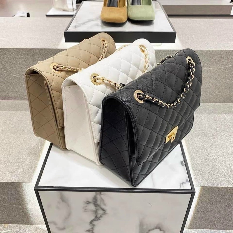 Túi CNK trám bản da hạt chuẩn auth tuồn