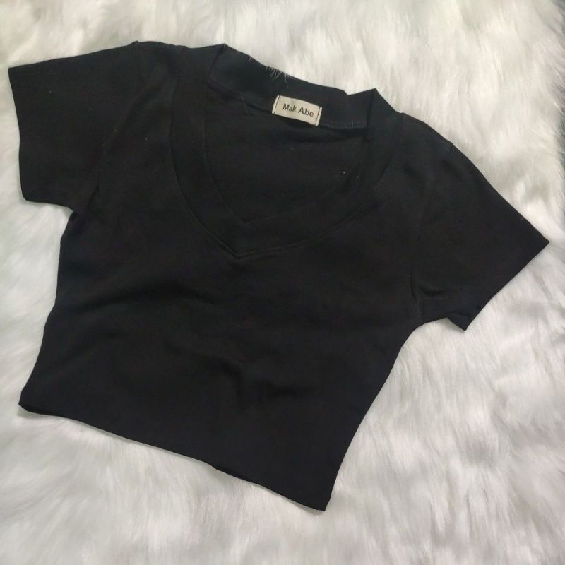 Áo thun croptop ngắn tay (ảnh thật 100%)