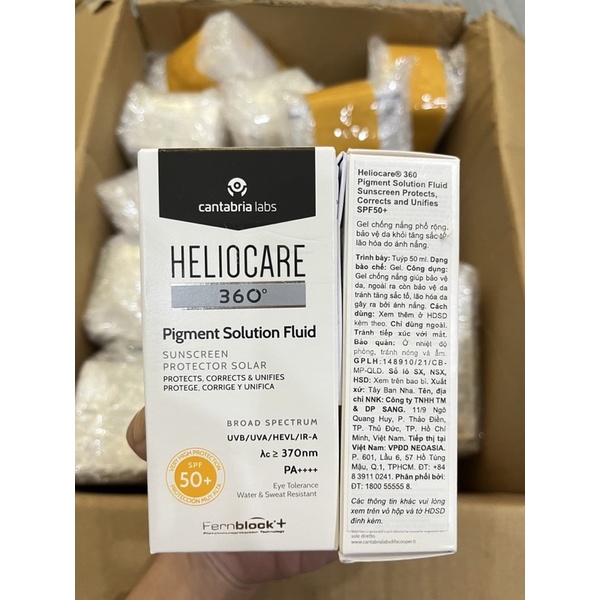 Kem chống nắng Heliocare Water Gel, Pigment, Mineral