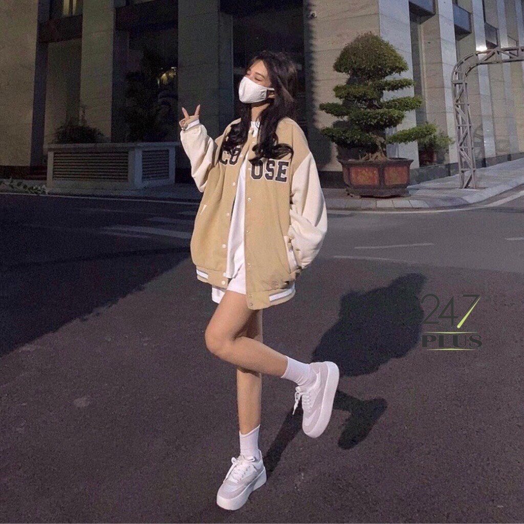  Áo khoác nỉ nhung bomber unisex nam nữ thêu chữ CHOOSE phong cách ulzzang | BigBuy360 - bigbuy360.vn