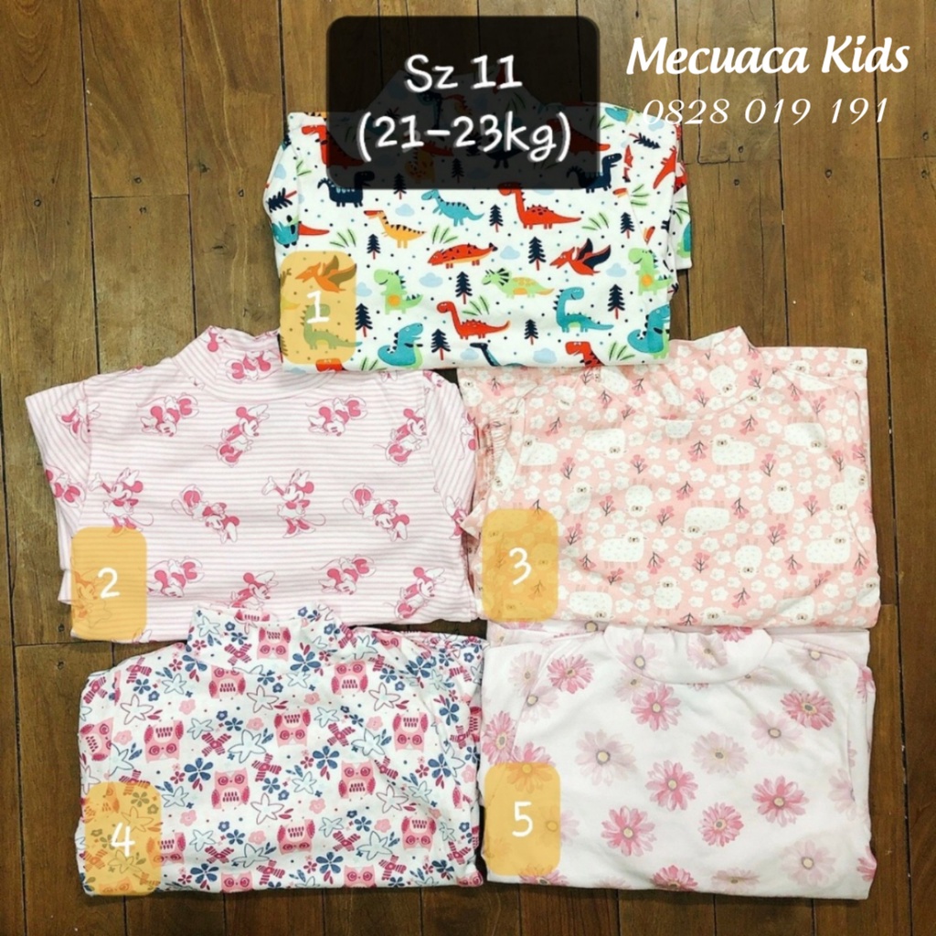 [8-25kg] Bộ mặc nhà thu đông, bộ cotton cổ 3 cm cho bé/bé trai/bé gái