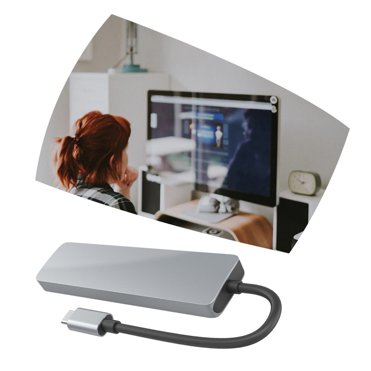 USB 3.1 Type-C Hub To HDMI-compatible Ad Ter 4K Thundeolt 3 USB C Hub