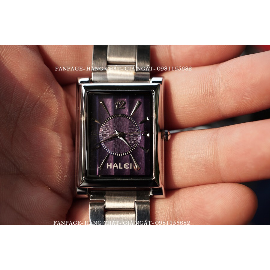 [Mã BLK2 Giảm 5% đơn 199k] Đồng Hồ Nam Mặt Chữ Nhật Halei Dây Thép Chống Gỉ Chống Xước Đồng Hồ Kim Chống Nước | BigBuy360 - bigbuy360.vn
