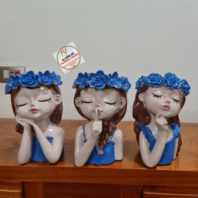 Bình hoa cô gái Lọ hoa cô gái Decor ⚡️BAO BỂ VỠ⚡️Bình cắm bông Chậu trồng cây trang trí xinh xắn