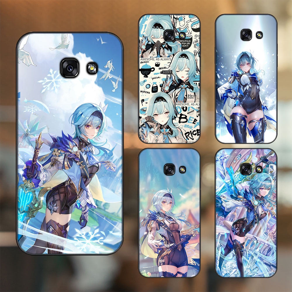 Ốp lưng Samsung A3 2017, A5 2017, A7 2017 viền đen in hình Eula Genshin Impact