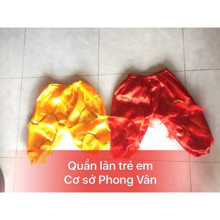 Quần múa lân cho trẻ em màu đỏ vàng