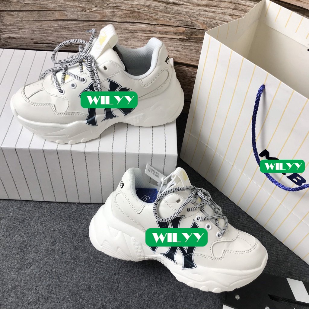 Giày MLB Boston,LA,NY, giày thể thao nam nữ đế tăng chiều cao full box