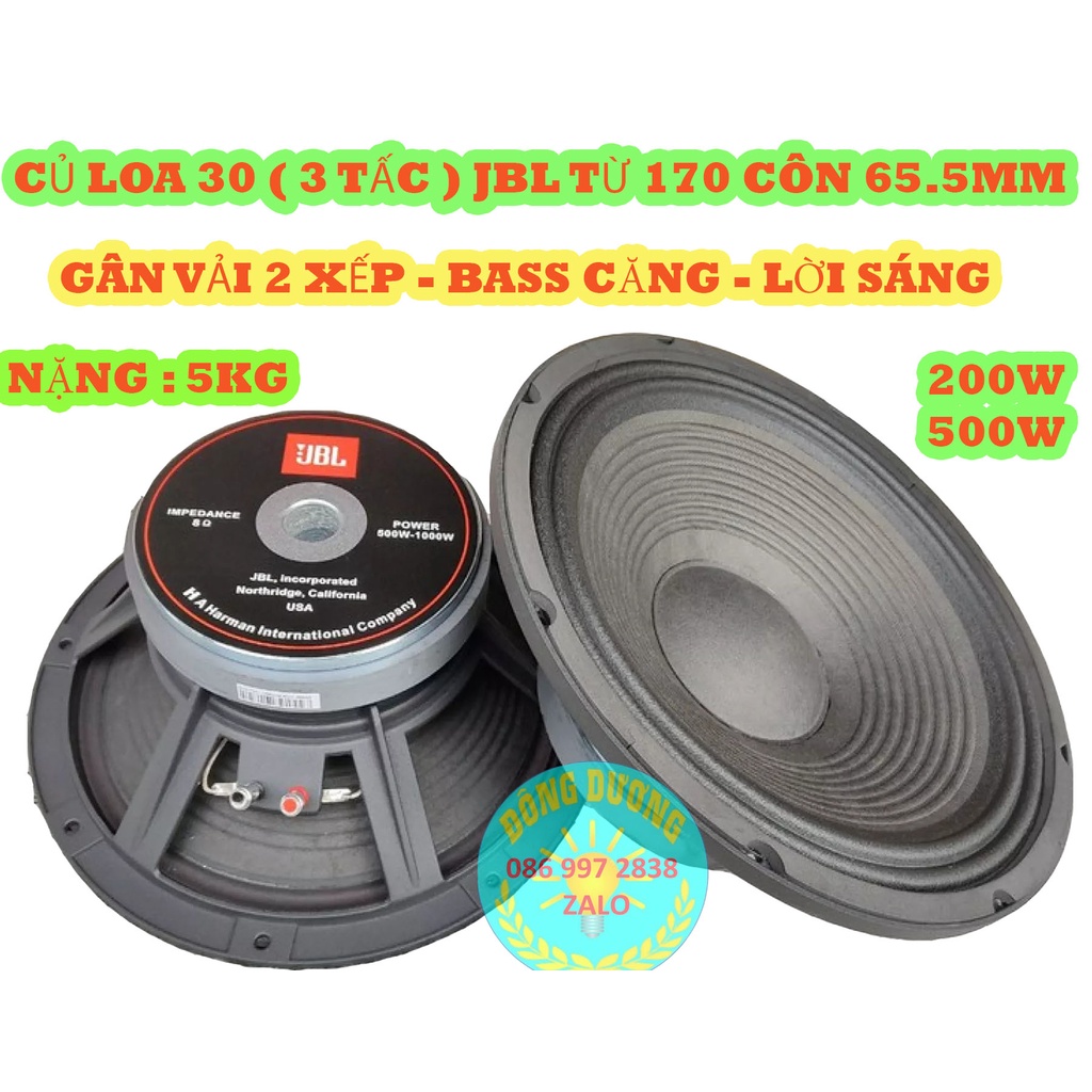 LOA BASS 30 J B L COIL 65MM - GIÁ 1 CÁI - LOA BASS 3 TẤC