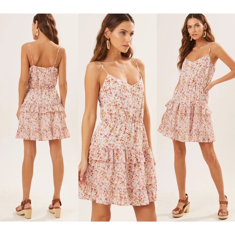 Đầm Xoè Hoa Dây Chiffon 2 Tầng 2 Lớp LUSH