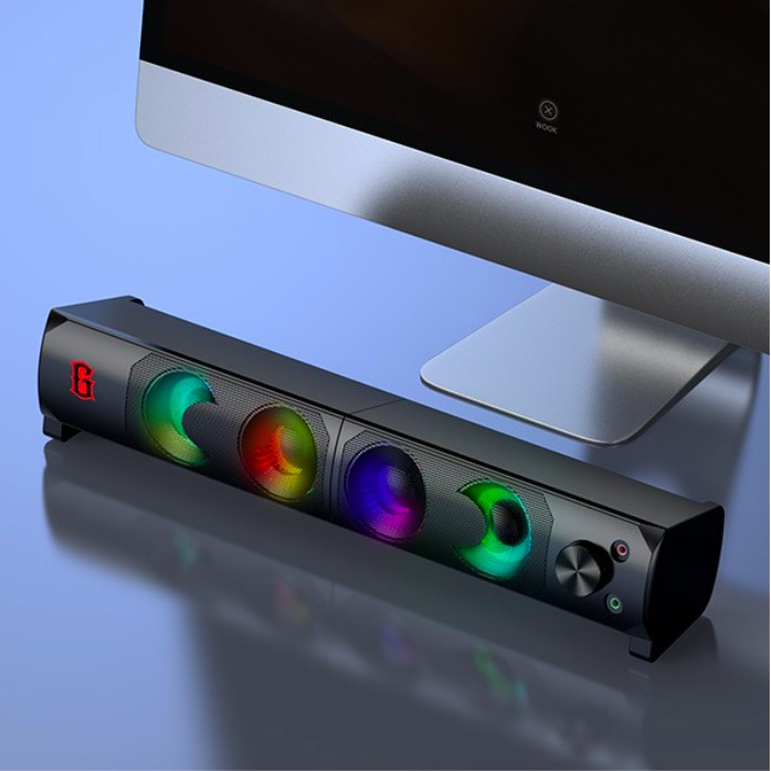 Loa Thanh SOUNDBAR ROBOT RS300 Kiểu Dáng Gaming - Hiệu ứng LED RGB - Công suất lớn 6W-HÀNG CHÍNH HÃNG