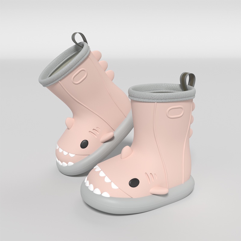 Ủng Đi Mưa Chống Trượt Hình Cá Mập Hoạt Hình Size 36-40