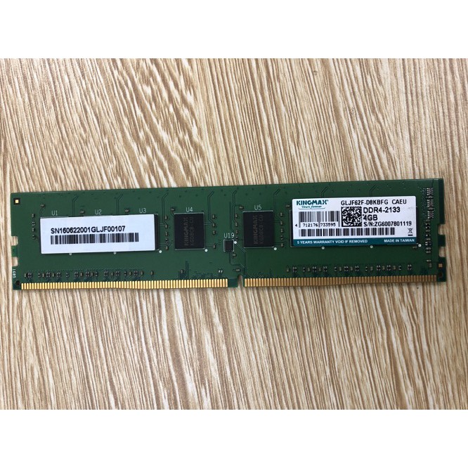 Ram PC Kingmax 4GB DDR4 Bus 2133Mhz hàng hãng tháo máy