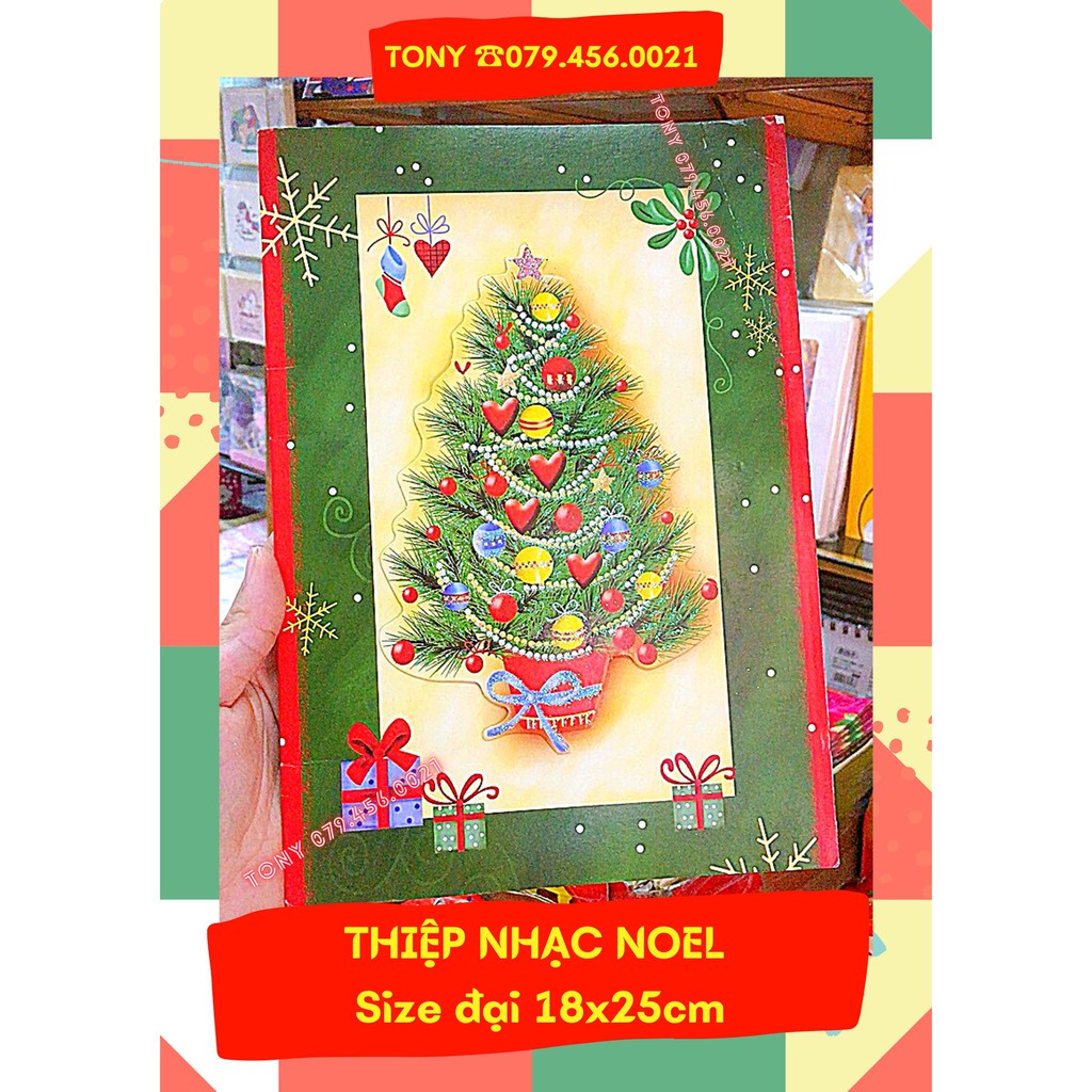 Thiệp đèn có nhạc Noel/ Giáng sinh