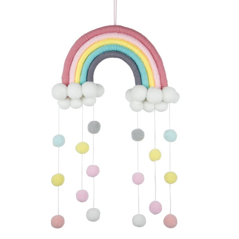 Dây Treo Tường Trang Trí Hình Cầu Vồng Thủ Công Phong Cách Bắc Âu Dành Cho Phòng Trẻ Em