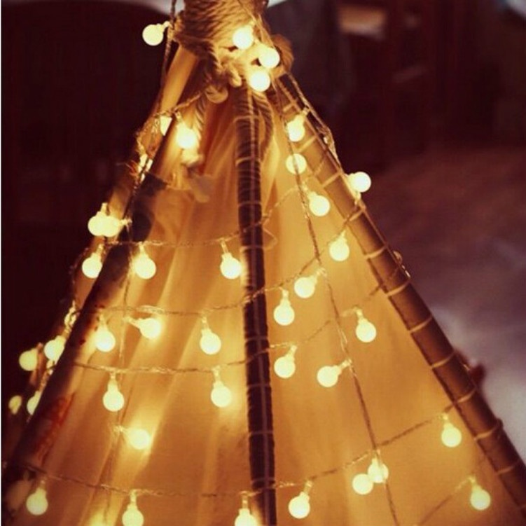 Dây đèn Led fairylight, dây đèn Cherry ball, đèn bông tuyết, đèn hình sao,  đèn led đom đóm 1m, 2m, 3 mét dùng pin