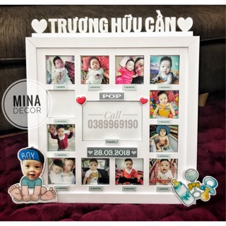 🌼 KHUNG 12THÁNG + Chibi số 1 bé BEN + Chân khung A 🌼