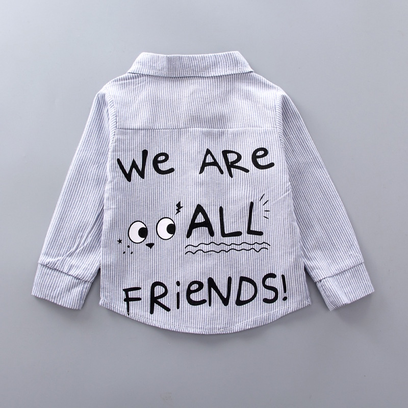 Áo Sơ Mi Tay Dài In Chữ Độc Đáo Thời Trang Mùa Hè Cho Bé Trai